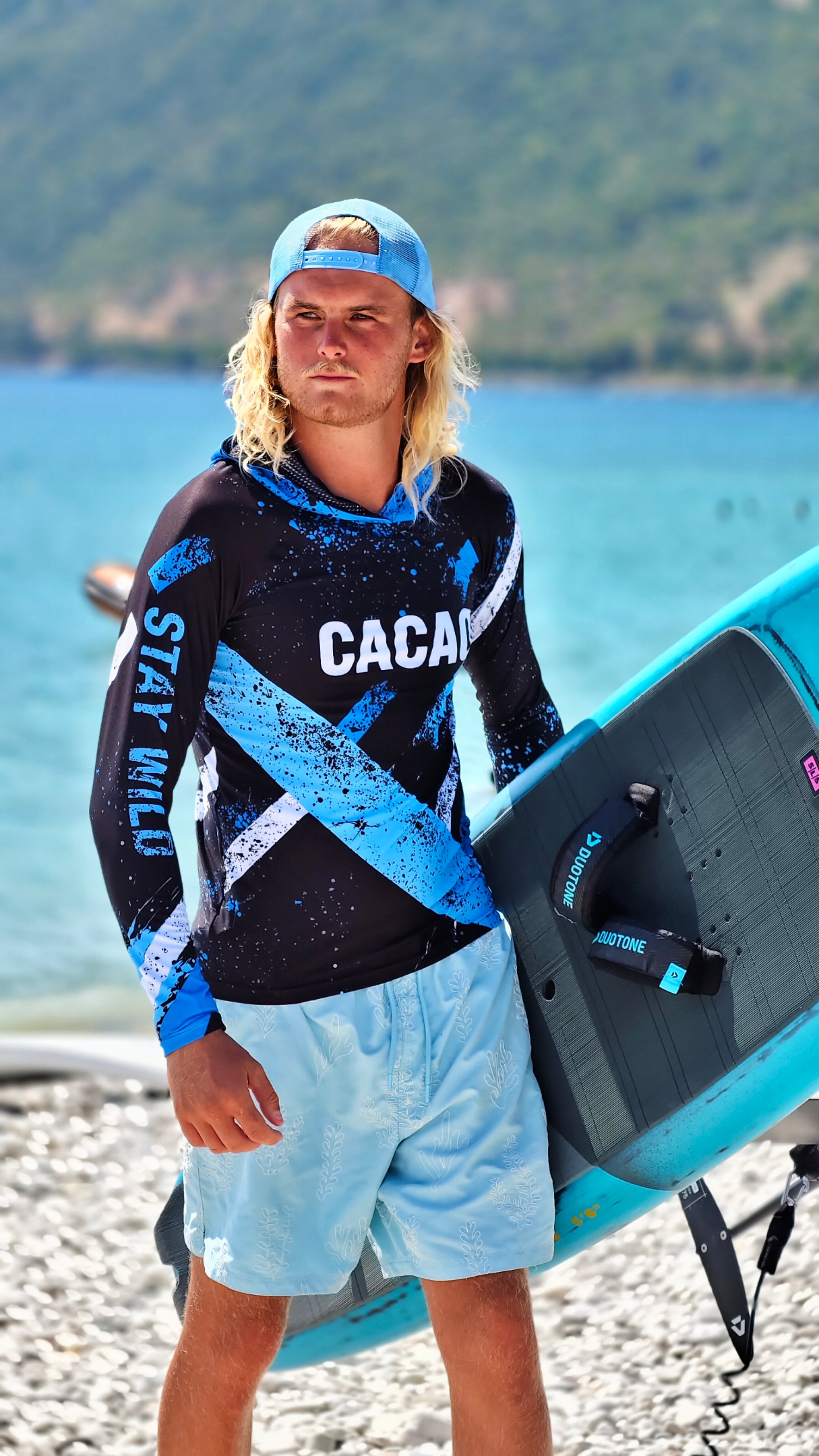 Rashguard da uomo Blue Spirit Sky CACAO Beachwear™️ con protezione UV