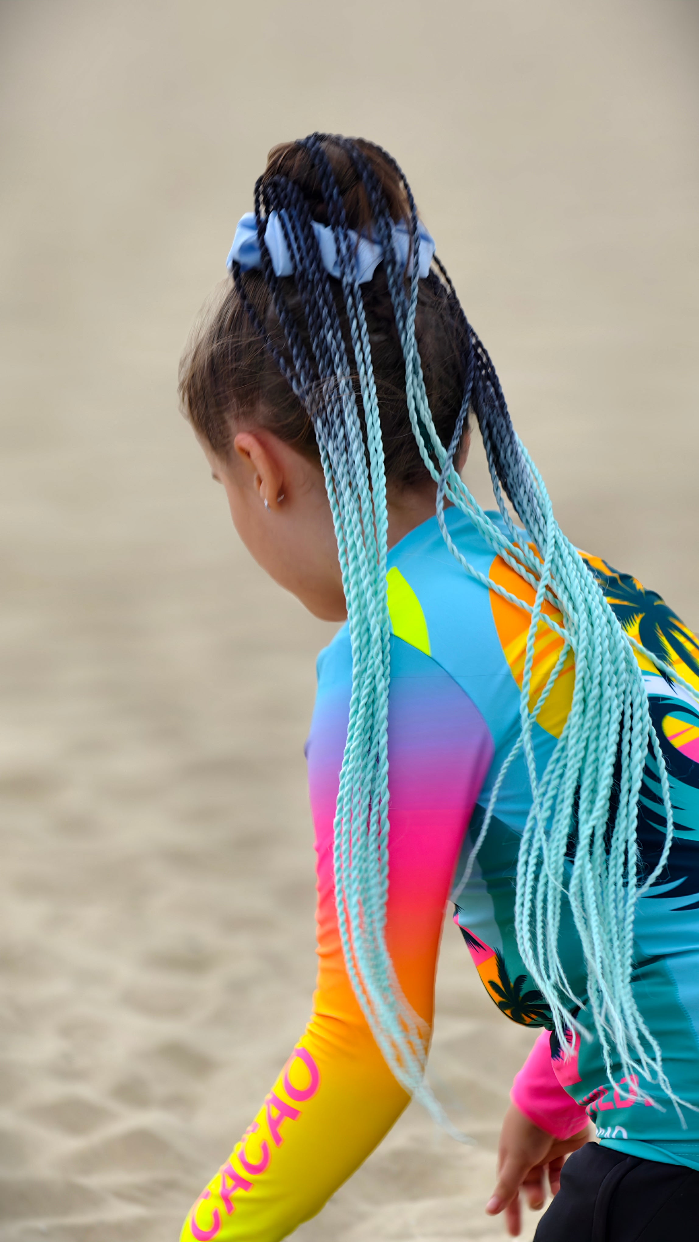 Детска блуза с дълъг ръкав Ocean Joy CACAO Beachwear™️ със слънцезащита