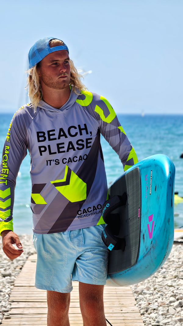 Мъжка тениска Solar Vibes CACAO Beachwear™️ със UV защита