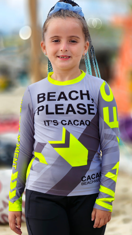 Camisola infantil de proteção UV Solar Vibes CACAO Beachwear™️
