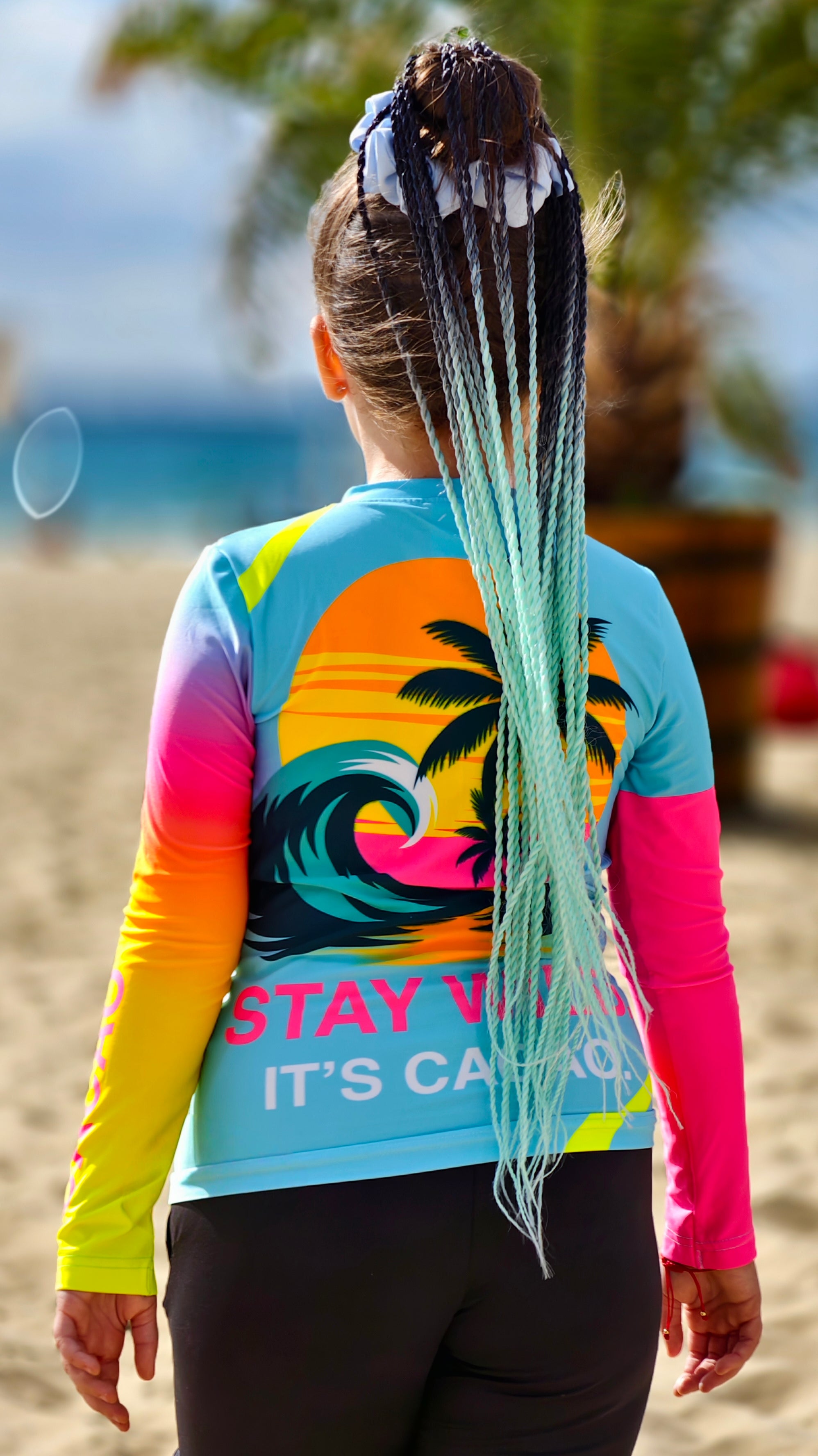 Детска блуза с дълъг ръкав Ocean Joy CACAO Beachwear™️ със слънцезащита
