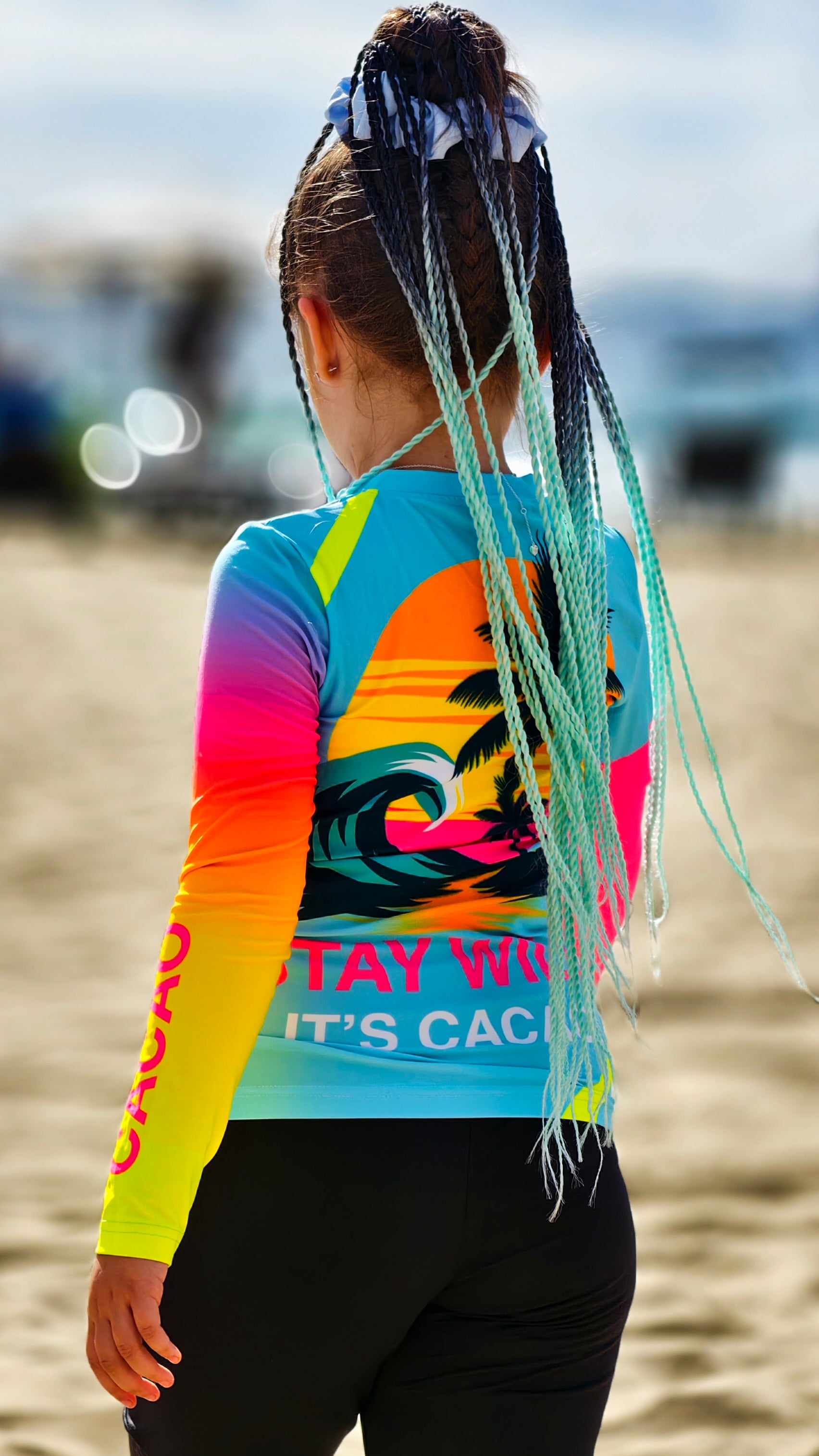 Детска блуза с дълъг ръкав Ocean Joy CACAO Beachwear™️ със слънцезащита