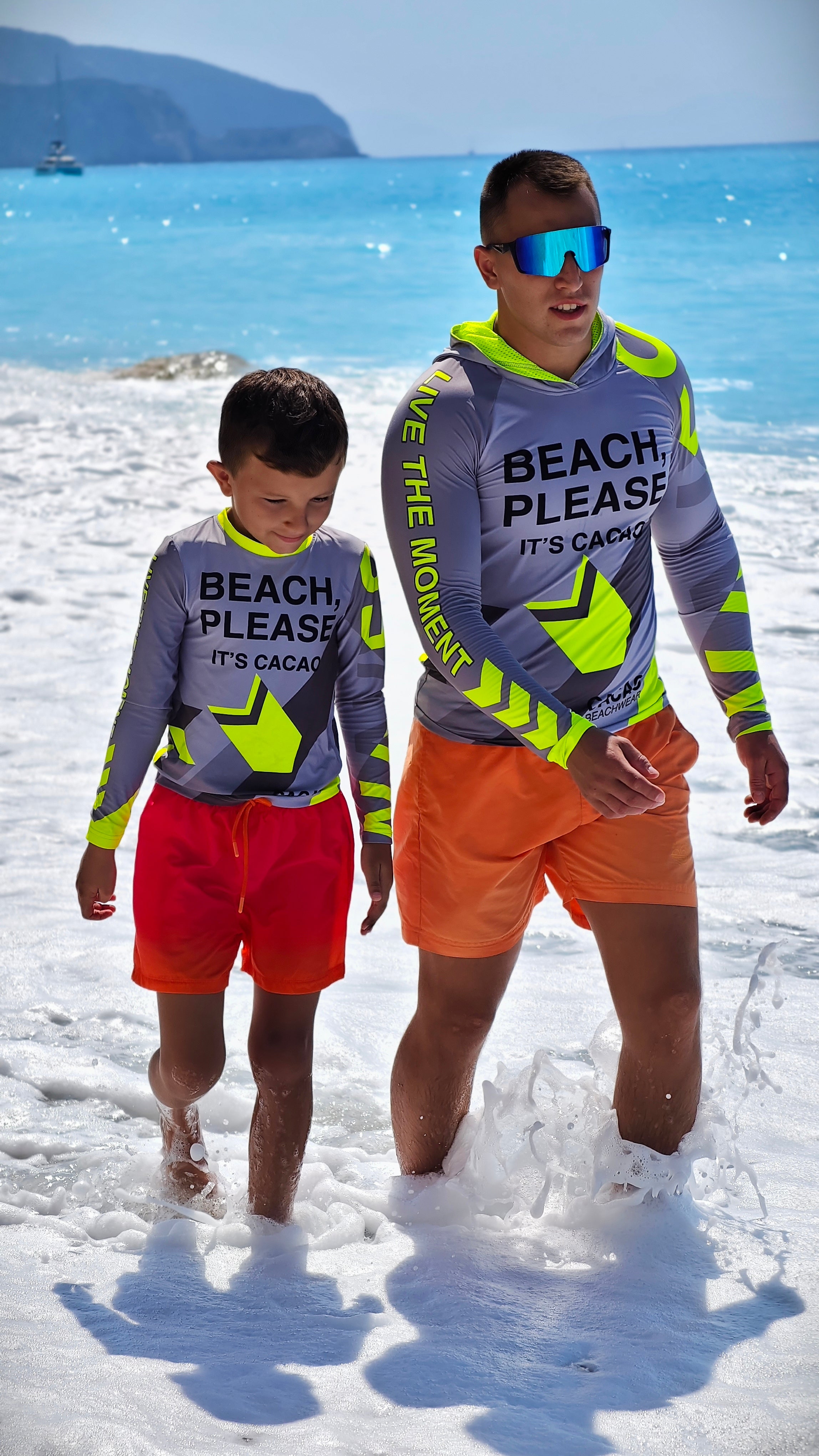 Camisola infantil de proteção UV Solar Vibes CACAO Beachwear™️
