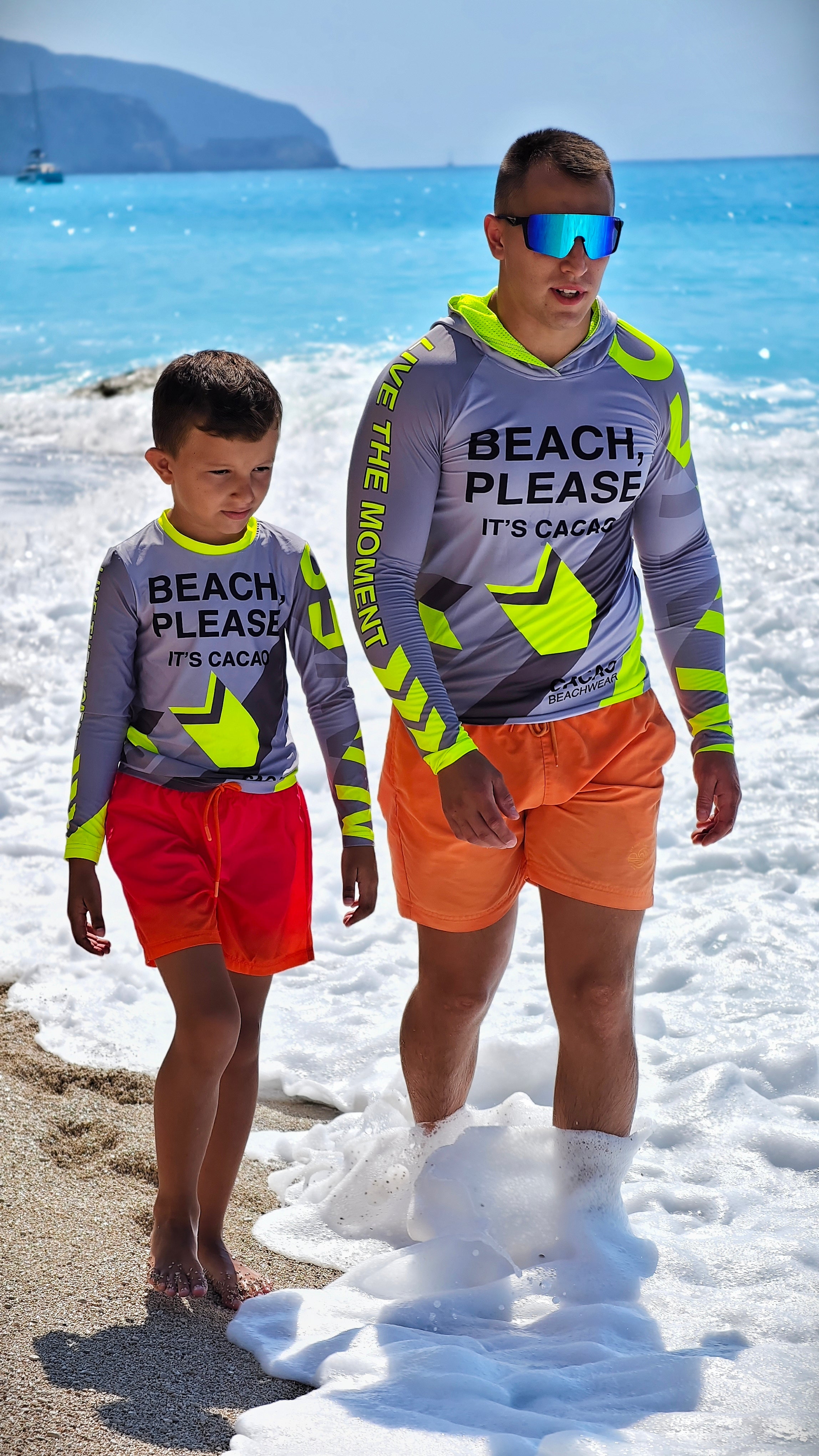Camisola infantil de proteção UV Solar Vibes CACAO Beachwear™️
